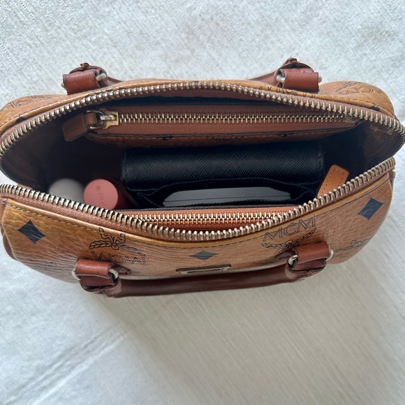 MCM Mini Visetos Boston Bag - Picture 9 of 10